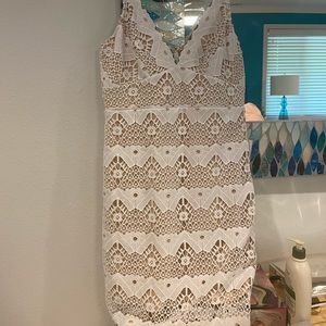 Lulus white lace dress